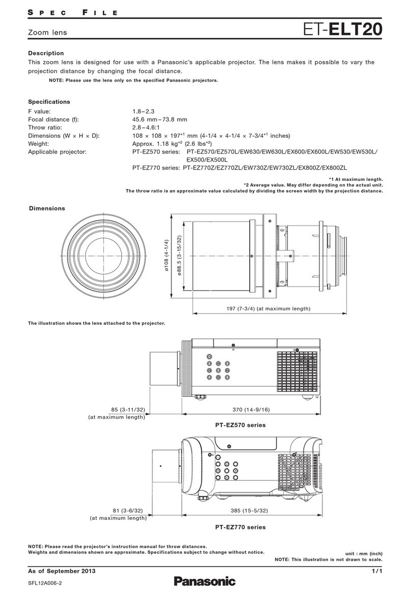 Panasonic ET-ELT20 Manuel utilisateur
