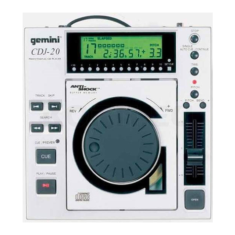 Gemini CDJ-20 Manuel utilisateur