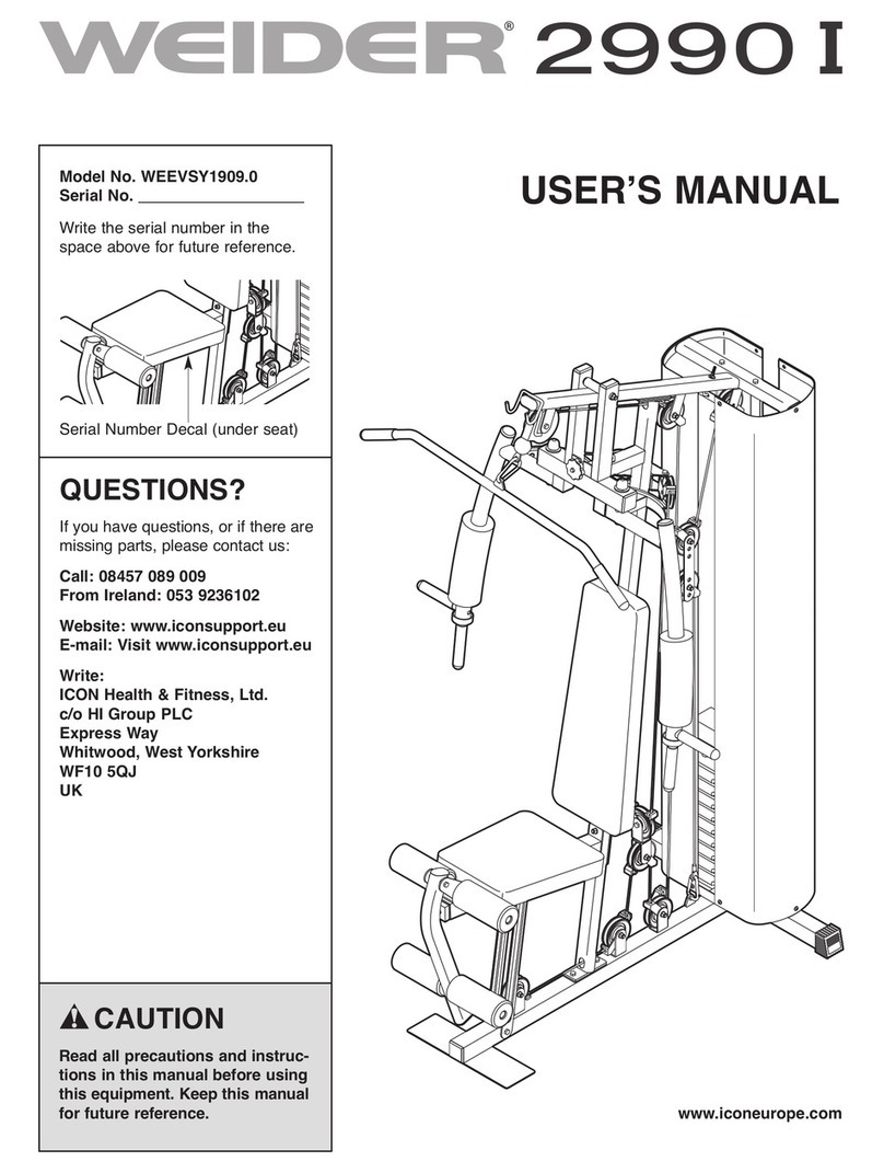 Weider 2990 I Manuel utilisateur