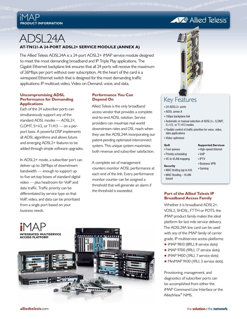 Allied Telesis ADSL24A Manuel utilisateur Allied Telesis ADSL24A Manuel utilisateur