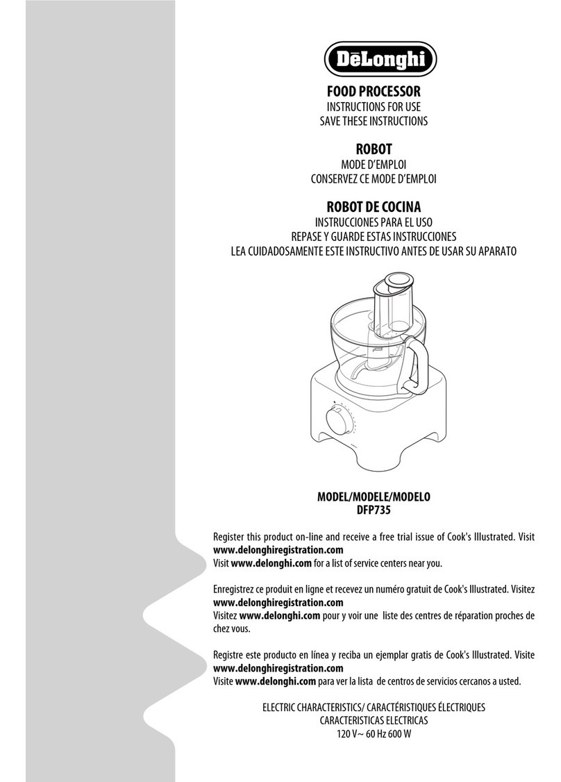 DeLonghi DFP735 Manuel utilisateur