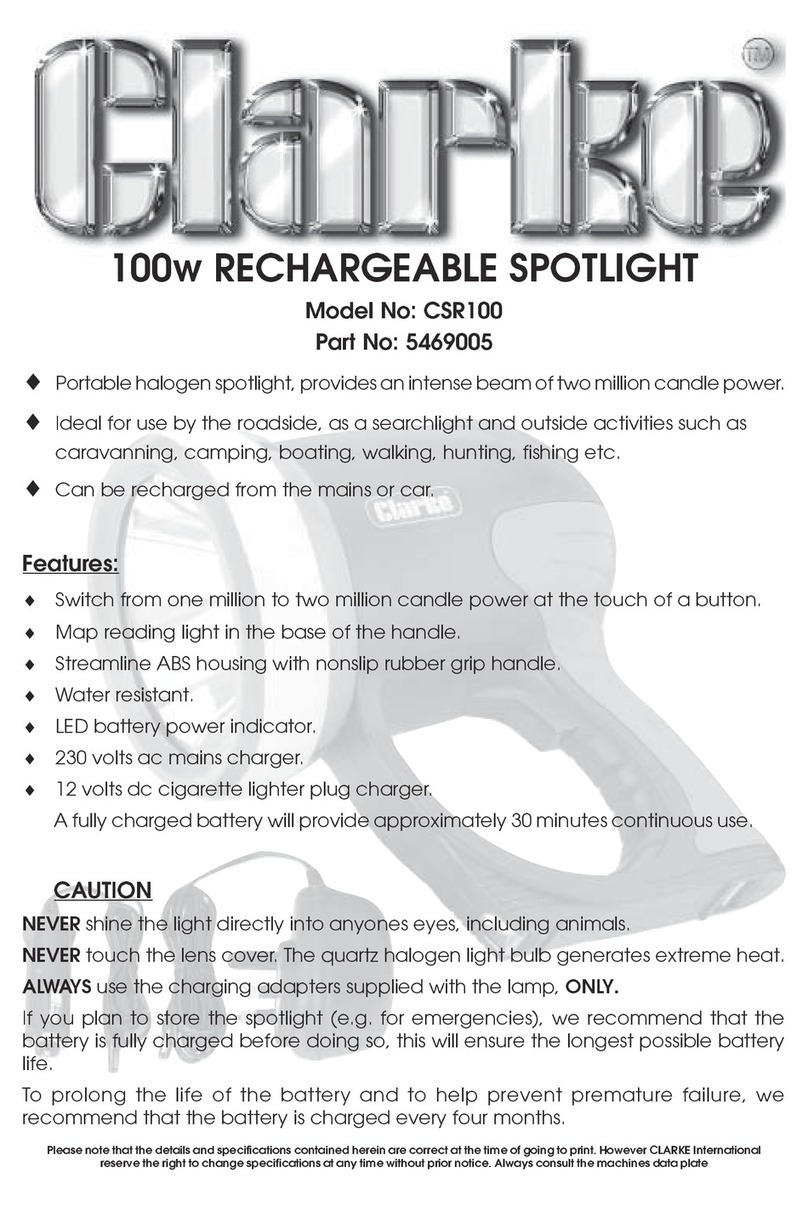 Clarke CSR100 Manuel utilisateur