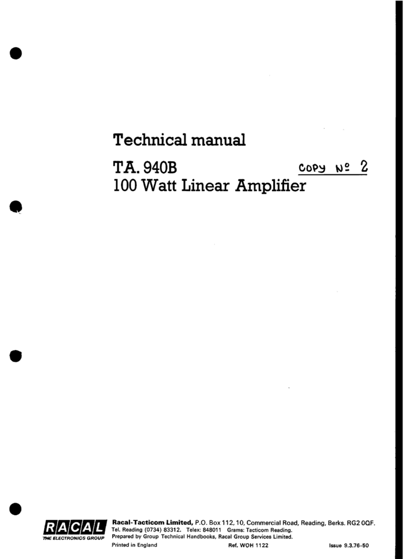 Racal Instruments TA 940B Manuel utilisateur