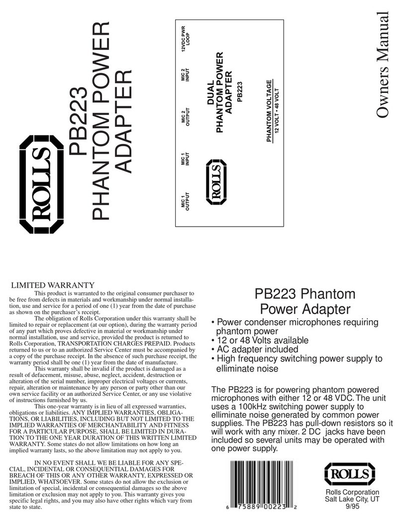 Rolls PB223 Manuel utilisateur