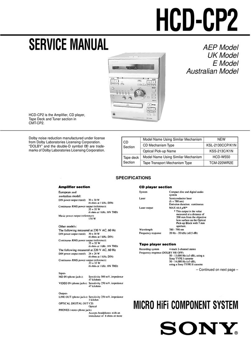 Sony HCD-CP2 Manuel utilisateur