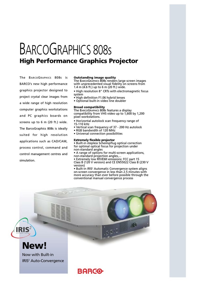 Barco GRAPHICS 808s Manuel utilisateur