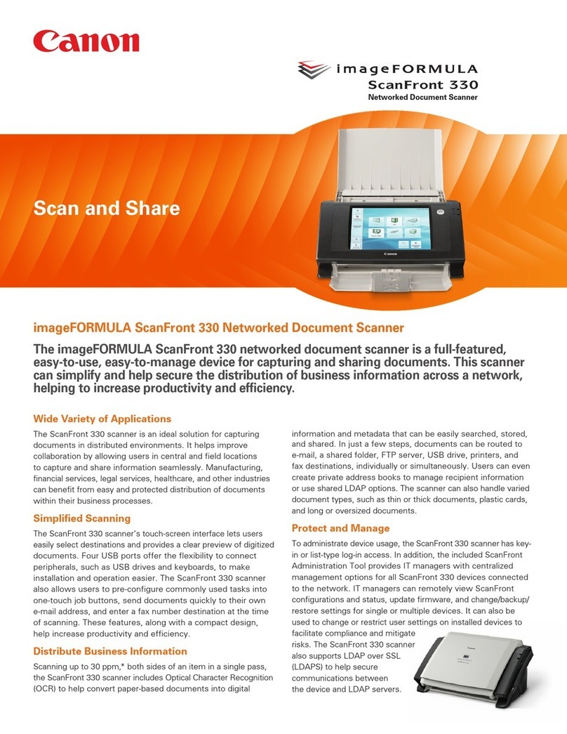 Canon ScanFront 330 Manuel utilisateur