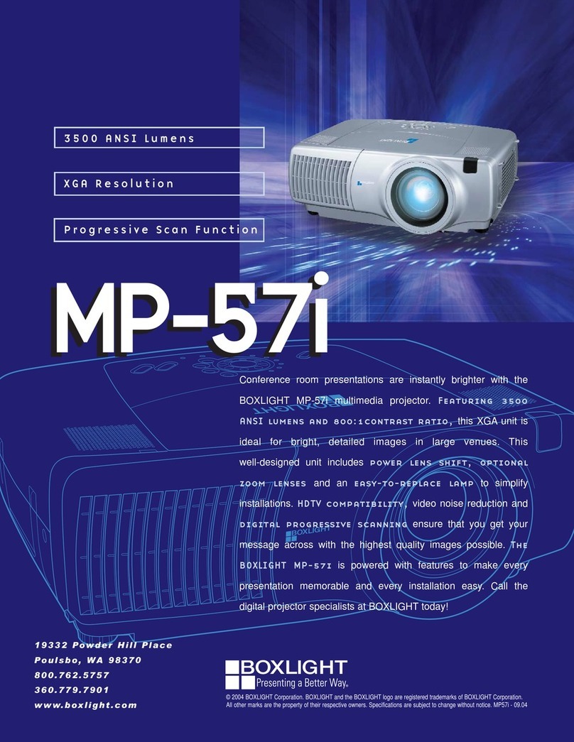 BOXLIGHT MP-57i Manuel utilisateur