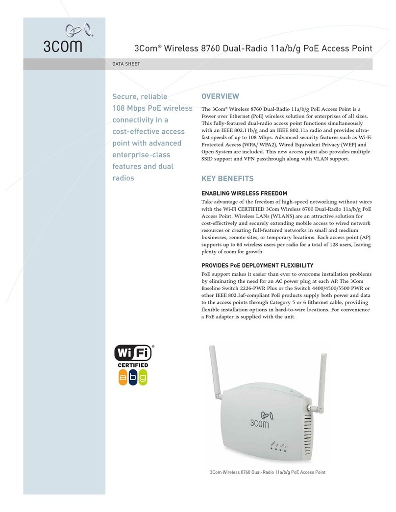 3Com 8760 - Wireless Dual Radio 11a/b/g PoE Access... Manuel utilisateur