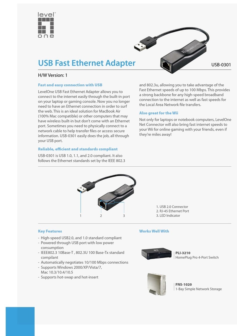LevelOne USB-0301 Manuel utilisateur