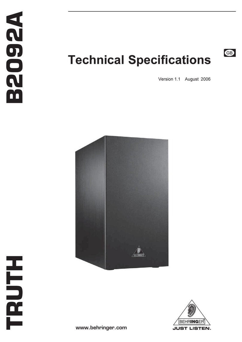 Behringer Truth B2092A Manuel utilisateur