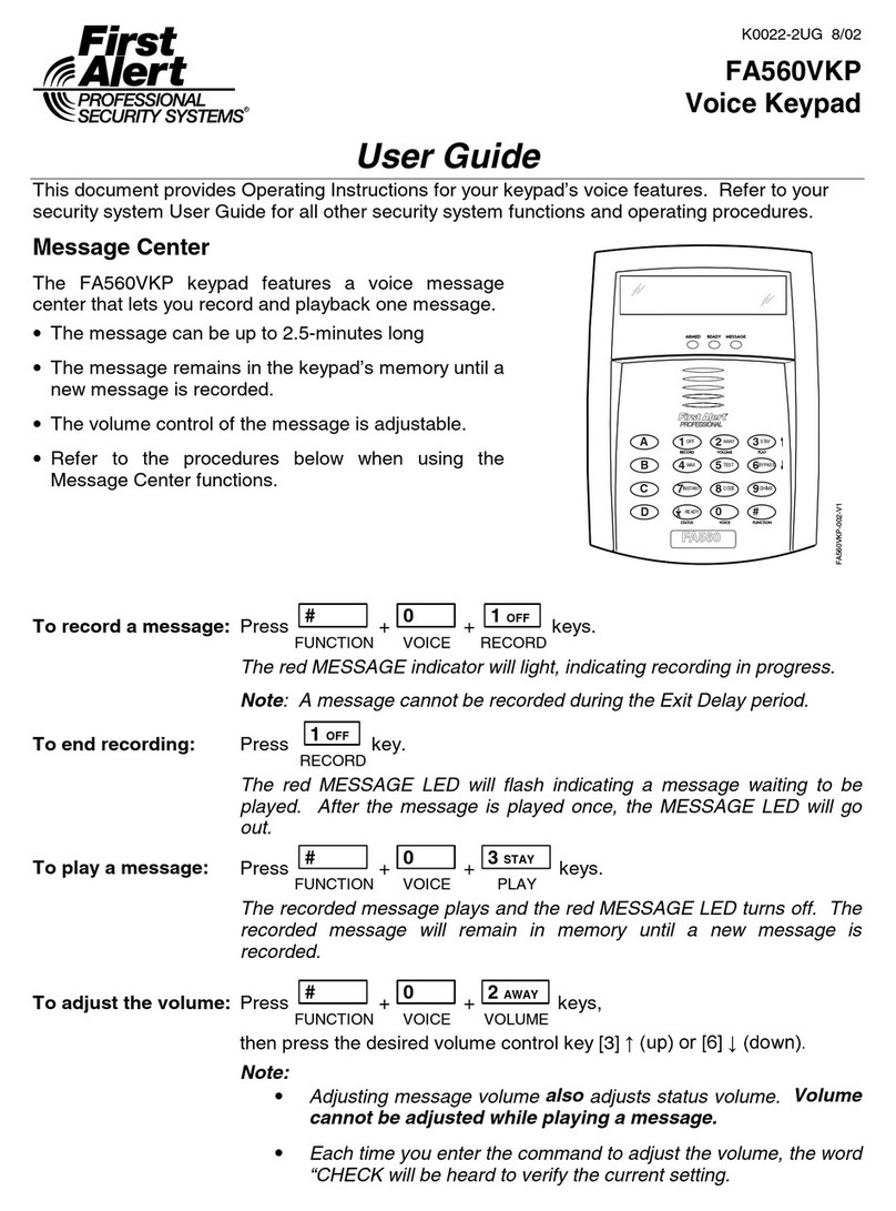 First Alert FA560VKP Manuel utilisateur