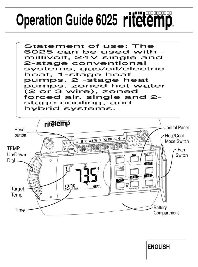 ritetemp 6025 Manuel utilisateur ritetemp 6025 Manuel utilisateur