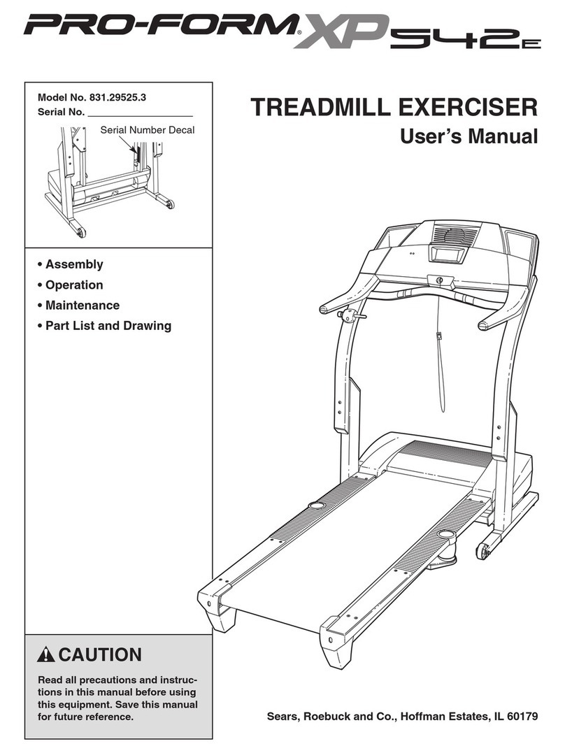 Pro-Form XP 542s Manuel utilisateur