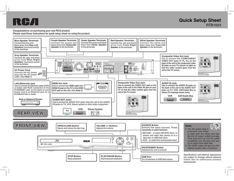 RCA RTB1023 Fiche technique