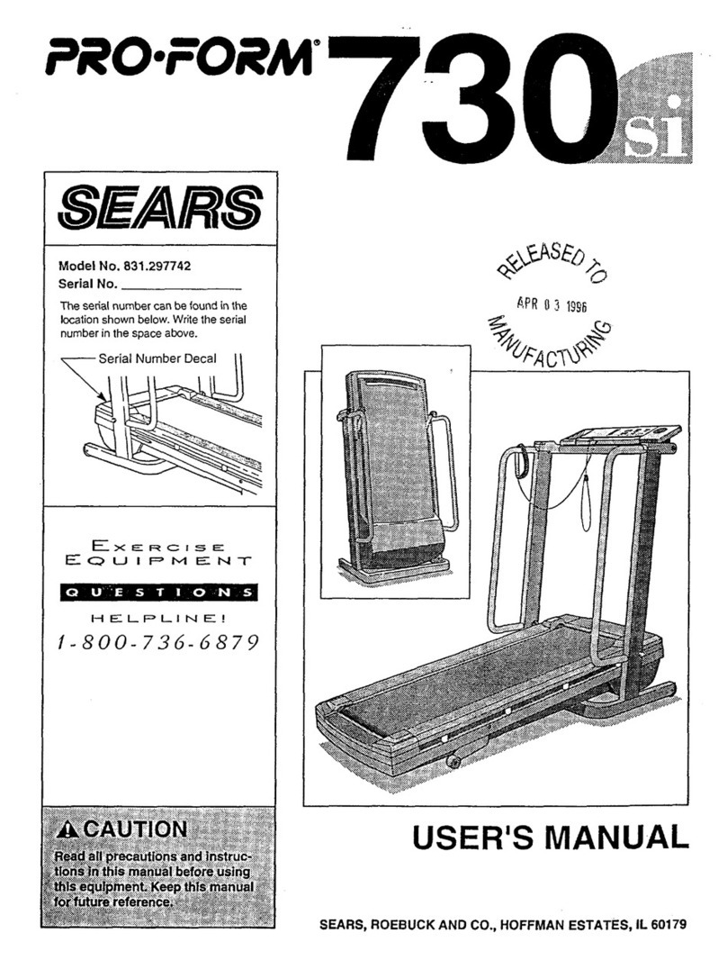 Pro-Form SEARS 730si Manuel utilisateur