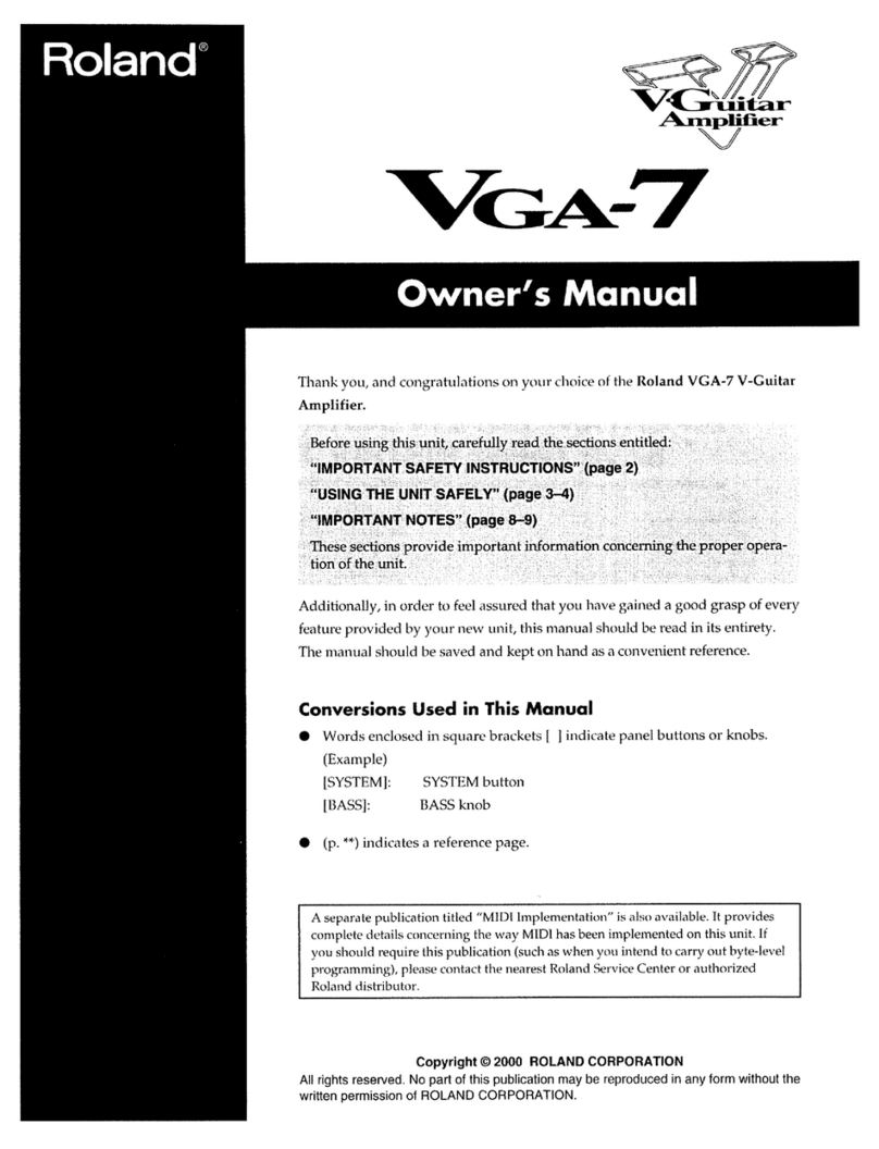 Roland VGA-7 Manuel utilisateur