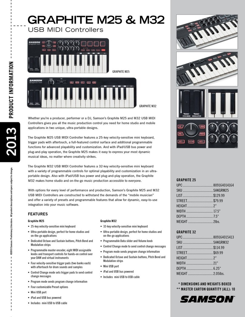 Samson GRAPHITE M25 Manuel utilisateur