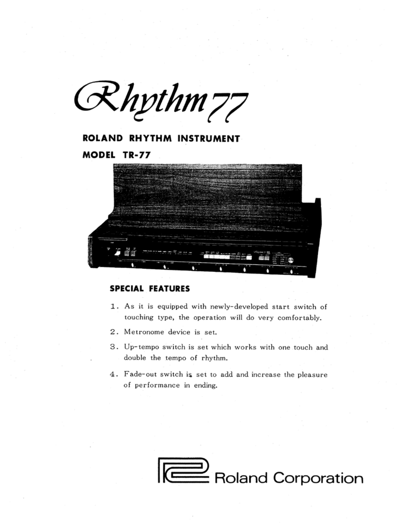 Roland Rhythm 77 Manuel utilisateur