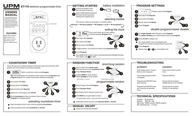 UPM ET170 Manuel utilisateur