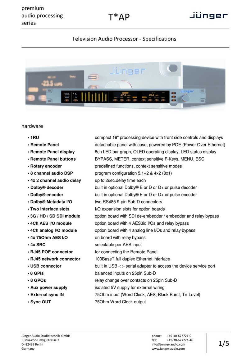 junger T-AP Manuel utilisateur