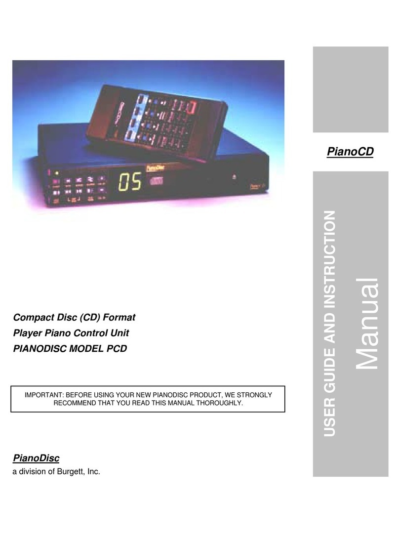 PianoDisc PCD Manuel utilisateur