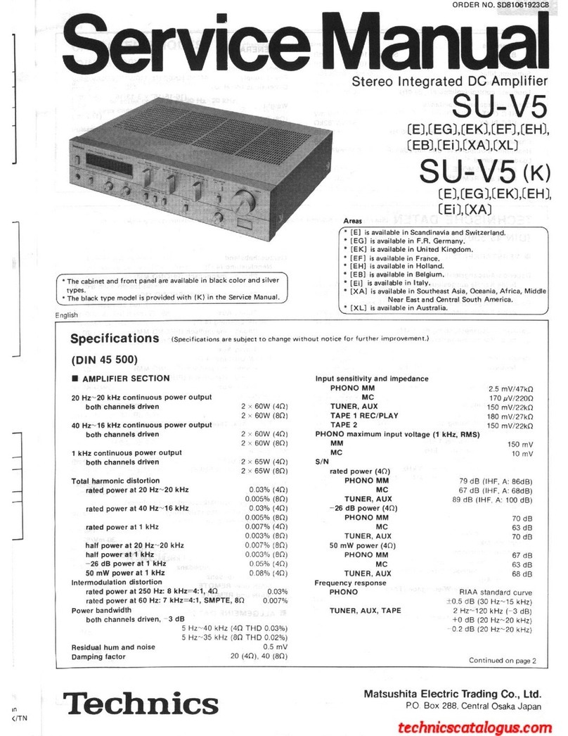 Technics SU-V5 Manuel utilisateur Technics SU-V5 Manuel utilisateur