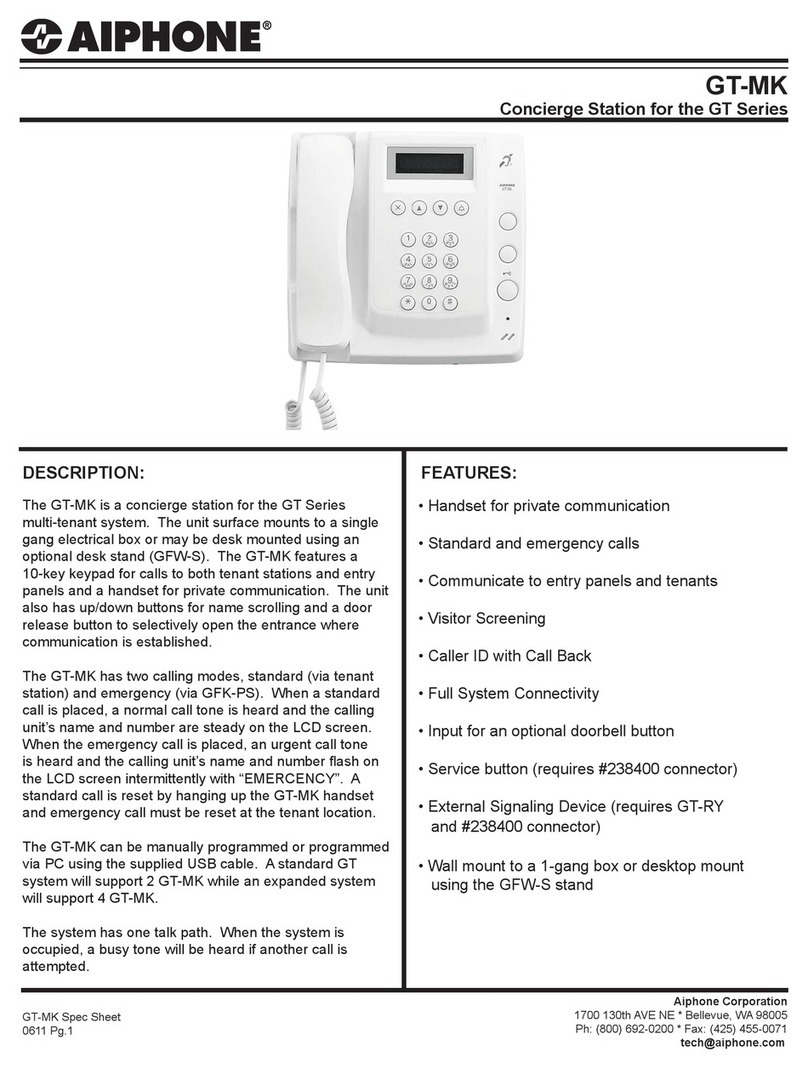 Aiphone GT-MK Manuel utilisateur