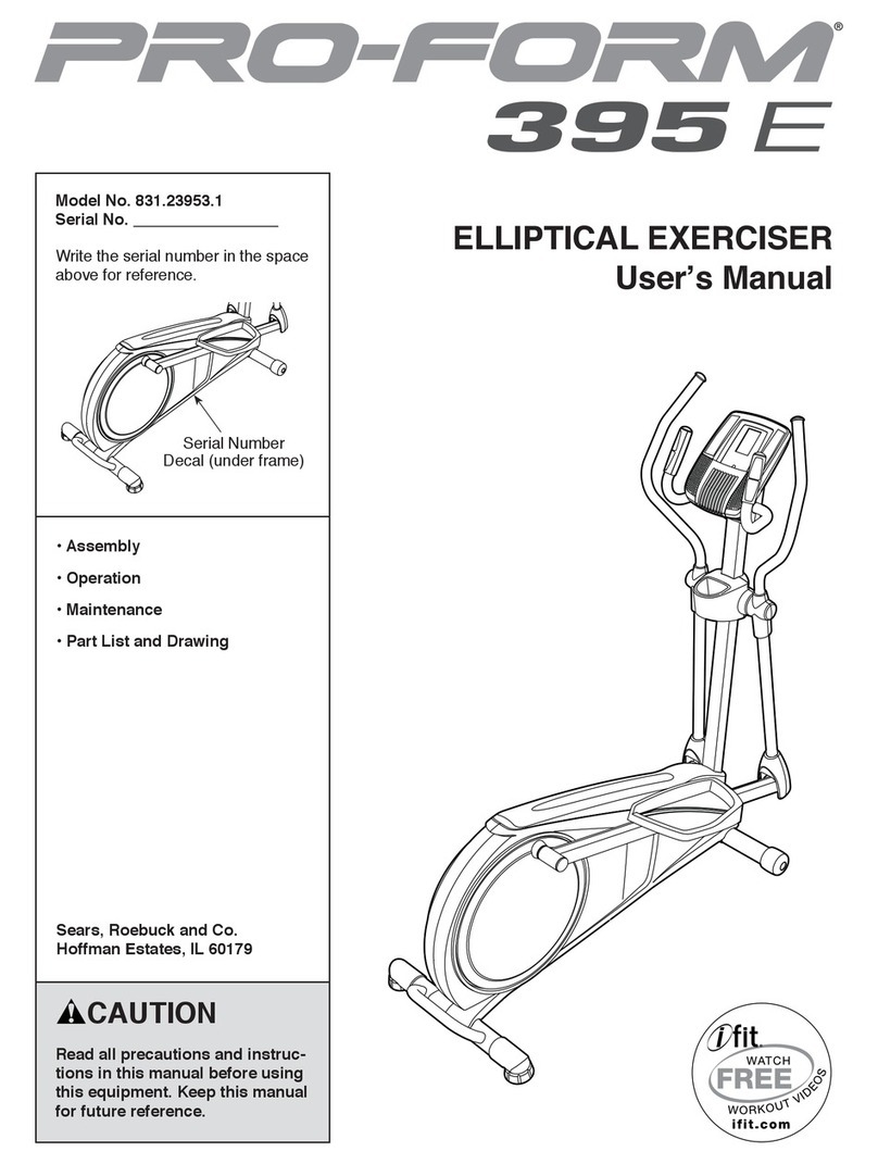 Pro-Form 395E Manuel utilisateur