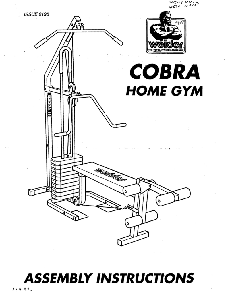 Weider COBRA Manuel utilisateur