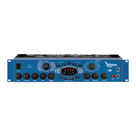 Behringer Bass V-Amp Pro Manuel utilisateur Behringer Bass V-Amp Pro Manuel utilisateur