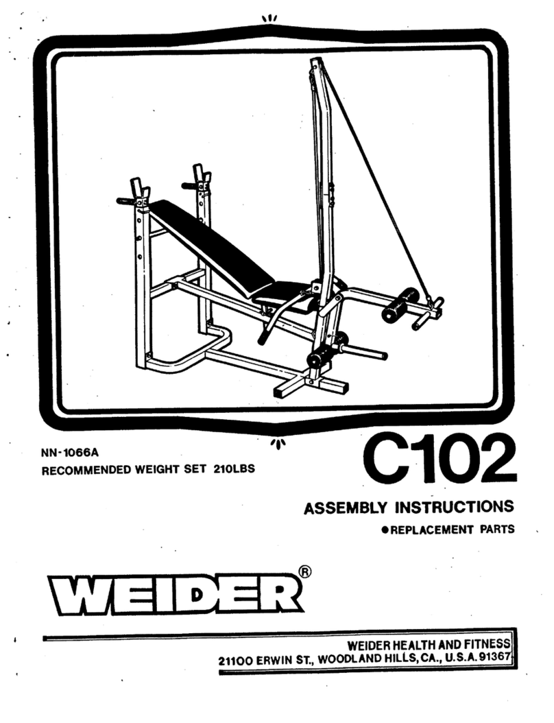 Weider C102 Manuel utilisateur