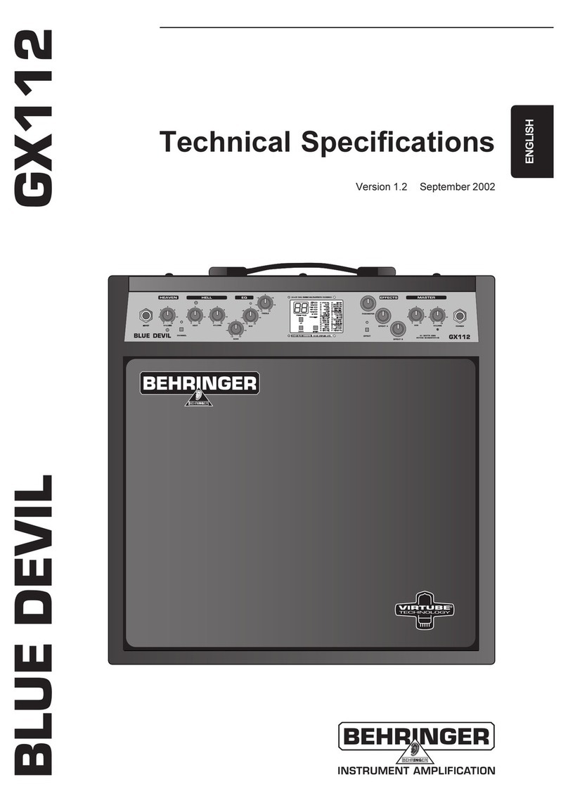 Behringer Blue Devil GX112 Manuel