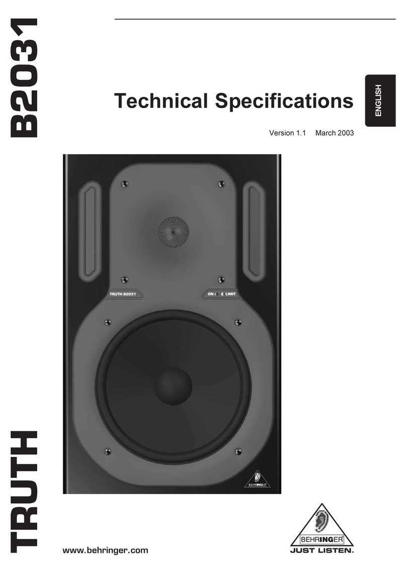 Behringer TRUTH B2031 Manuel utilisateur
