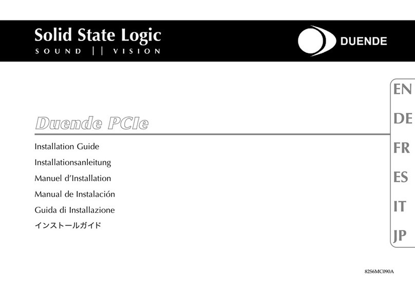 Solid State Logic Duende Manuel utilisateur