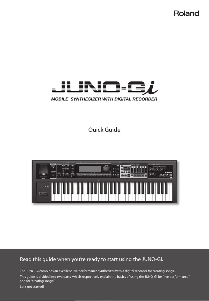 Roland JUNIO-Gi Manuel utilisateur