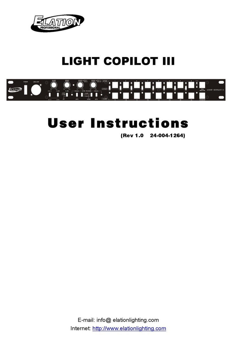 Elation LIGHT COPILOT III Manuel utilisateur Elation LIGHT COPILOT III Manuel utilisateur
