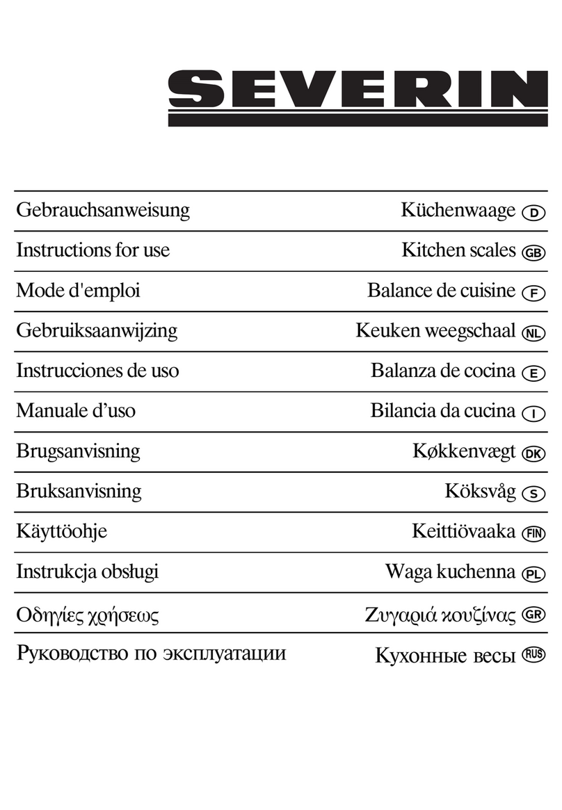 SEVERIN Kitchen scales Manuel utilisateur