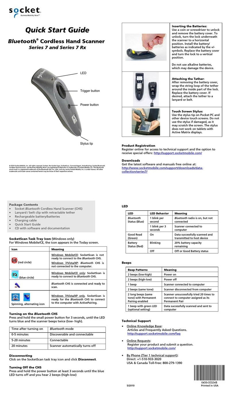 Socket CHS Series 7 Manuel utilisateur Socket CHS Series 7 Manuel utilisateur