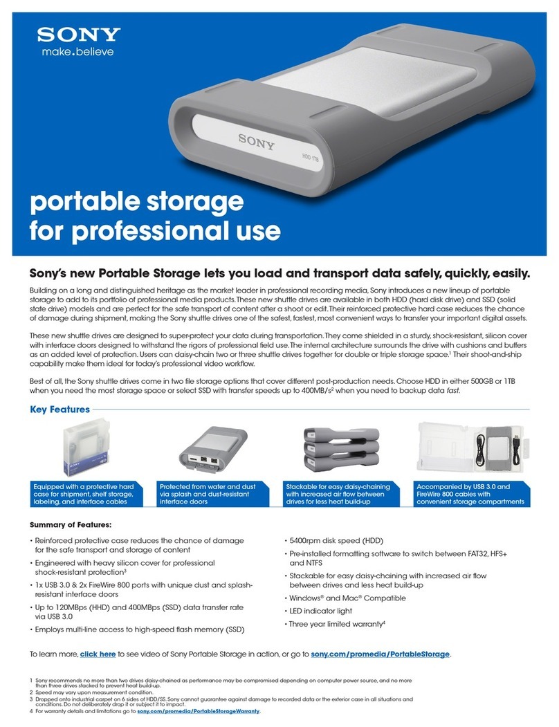 Sony HDD Manuel utilisateur