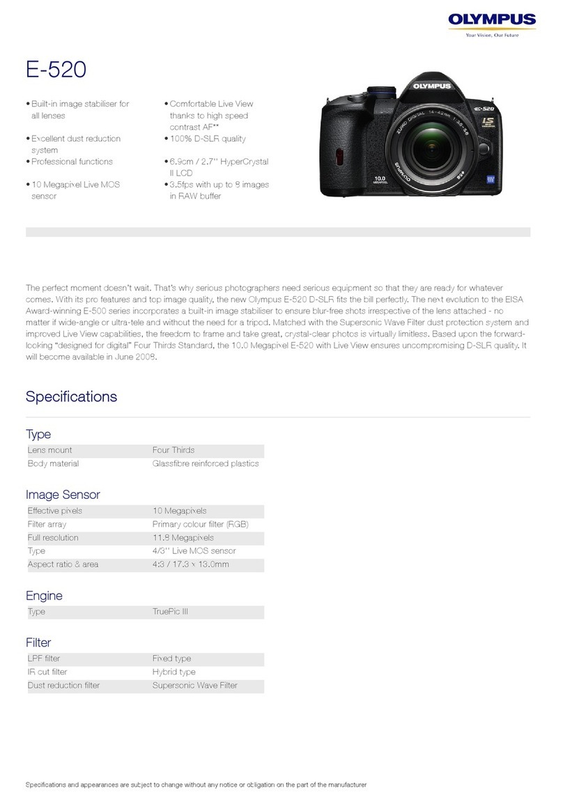 Olympus E420 - Evolt 10MP Digital SLR Camera Manuel utilisateur