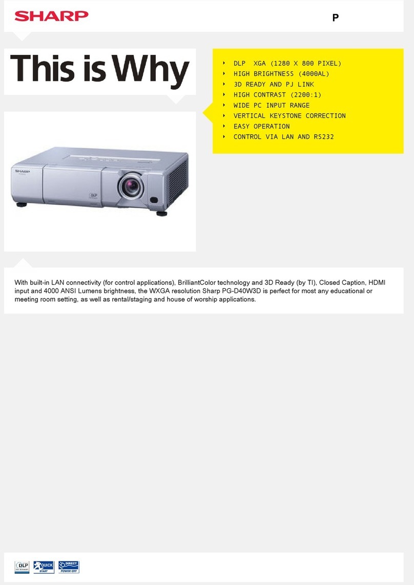 Sharp Notevision PG-D40W3D Manuel utilisateur