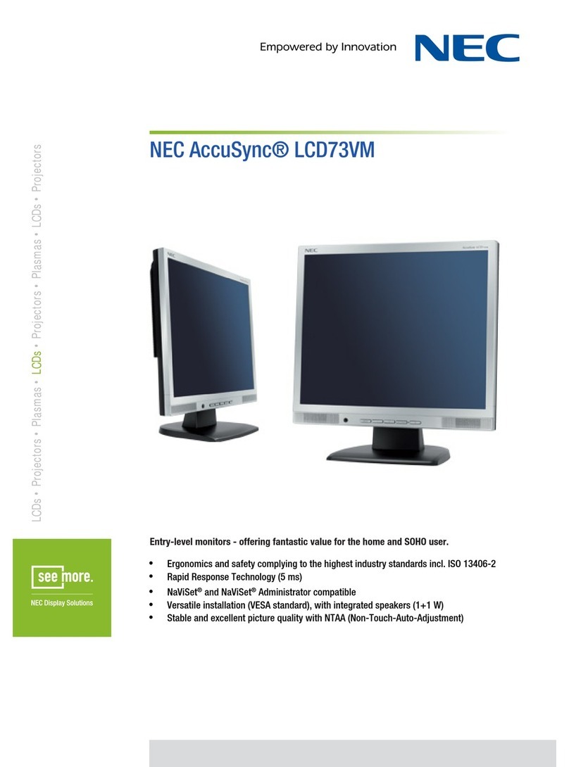 NEC AccuSync LCD73VM Manuel utilisateur