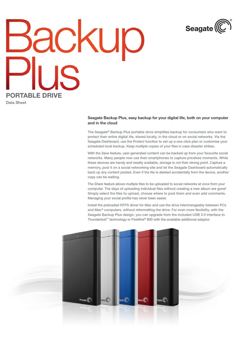 Seagate Back Plus Manuel utilisateur Seagate Back Plus Manuel utilisateur