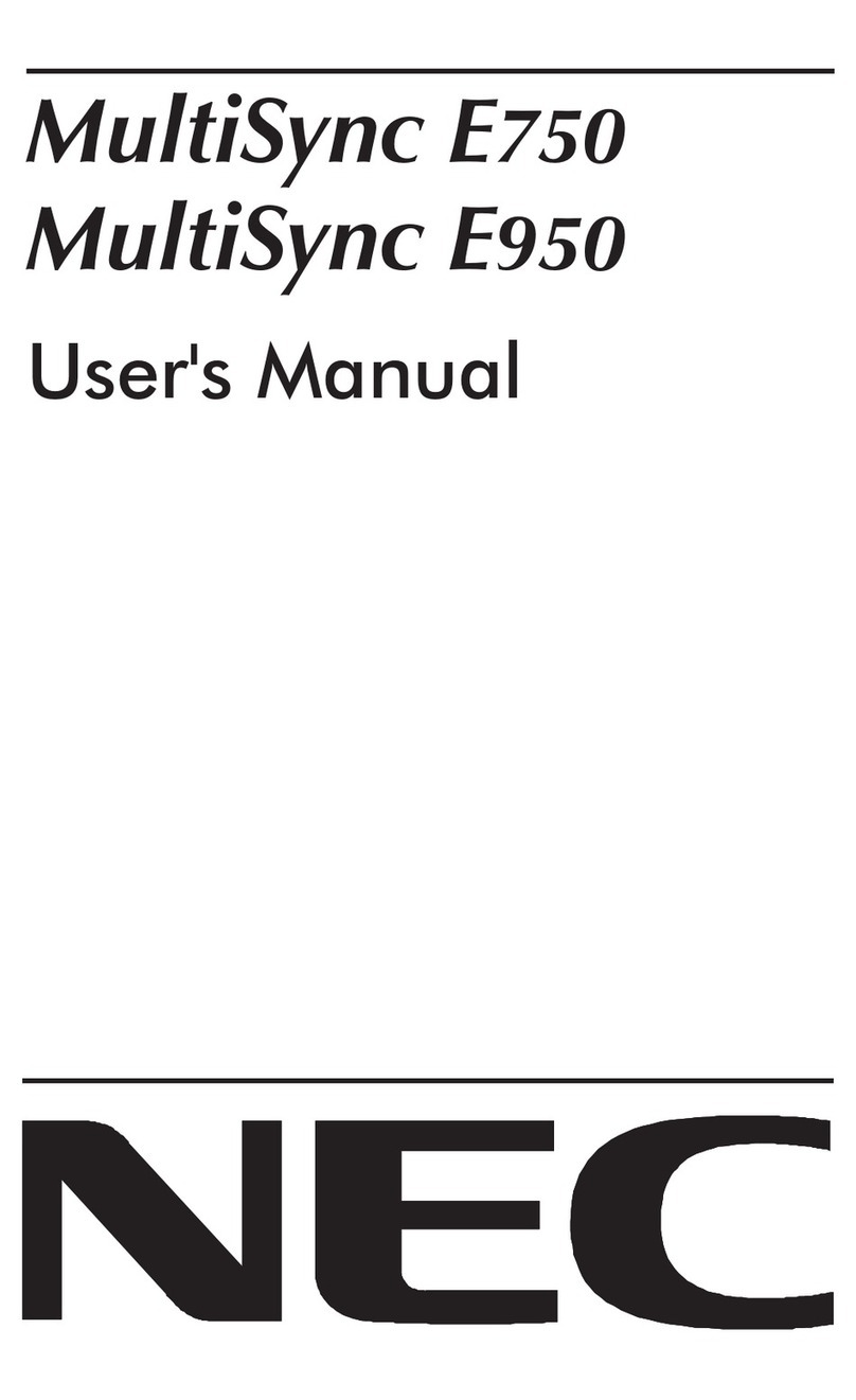 NEC MultiSync E750 Manuel utilisateur
