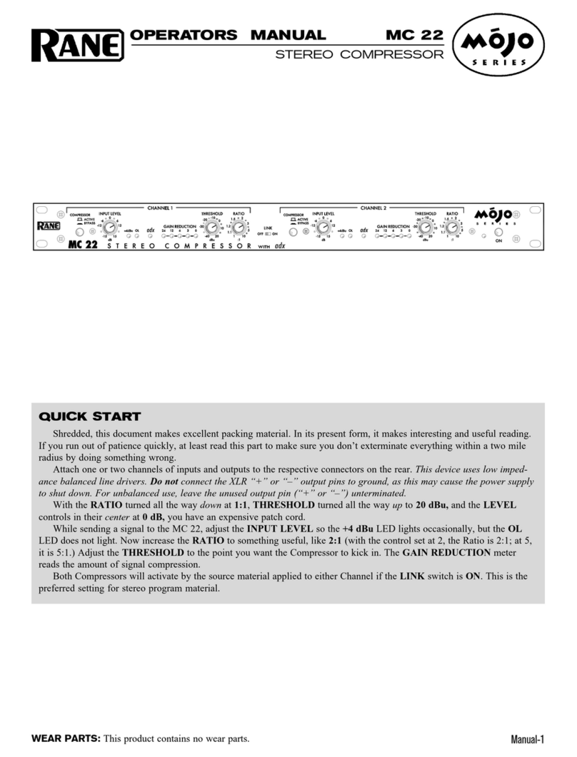 Rane MC 22 Manuel utilisateur