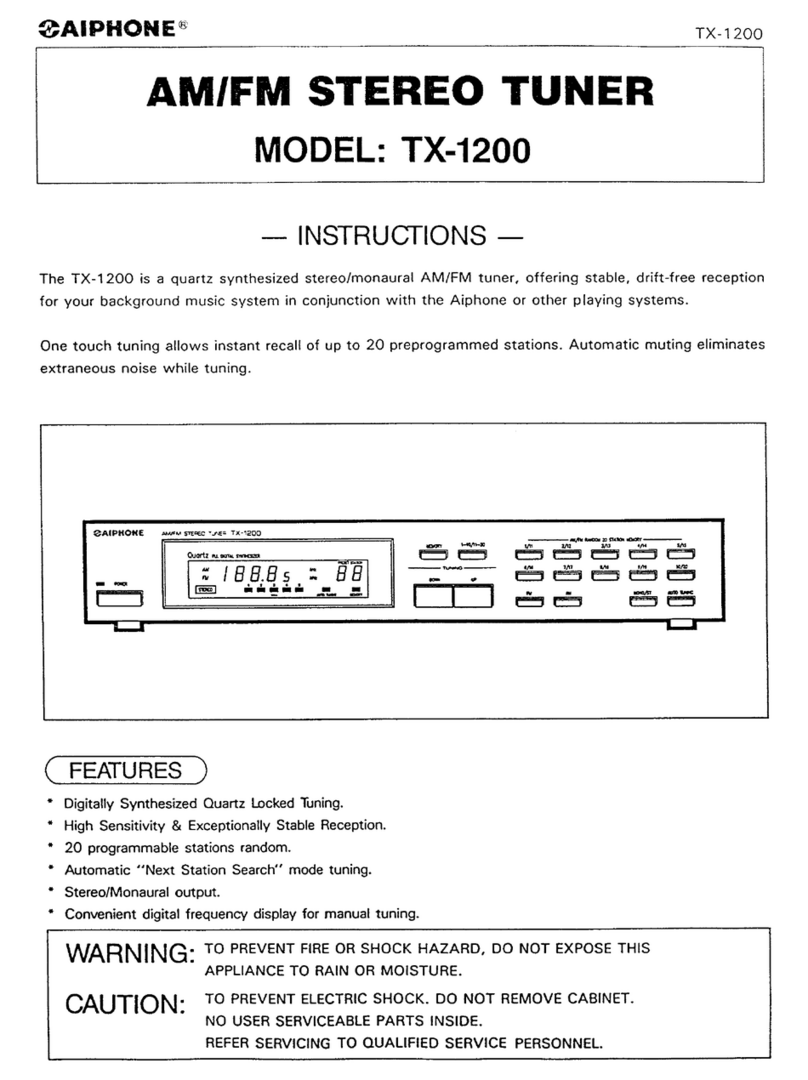 Aiphone TX-1200 Manuel utilisateur