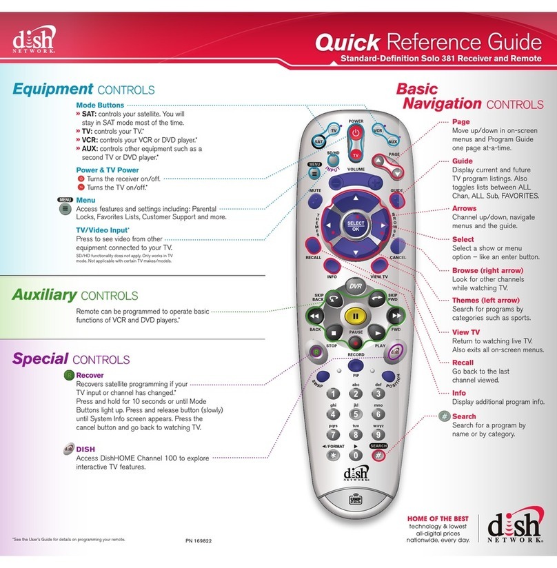 Dish Network Solo 381 Manuel utilisateur Dish Network Solo 381 Manuel utilisateur