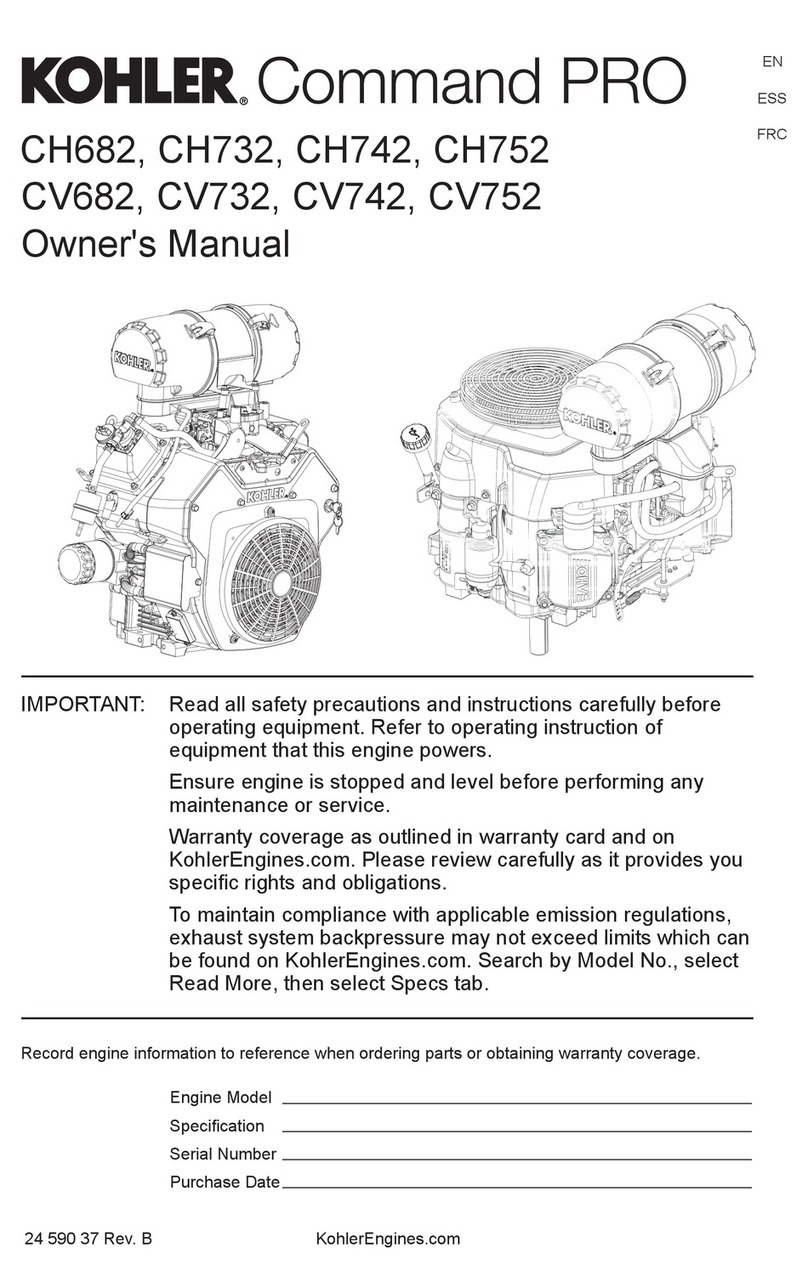 Kohler Command PRO CV682 Manuel utilisateur