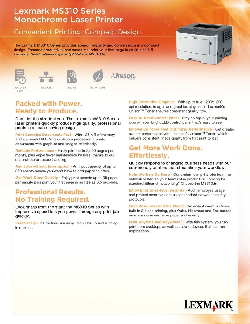 Lexmark MS310 Series Manuel